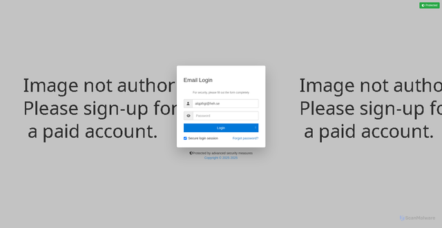 Security scan screenshot of https://lemaur-7a65b.web.app/owa/state/aHR0cHM6Ly/#alqpthgt@heh.se