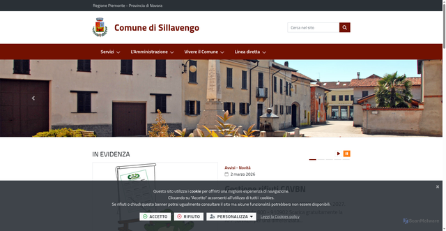 Security scan screenshot of https://www.comune.sillavengo.no.it