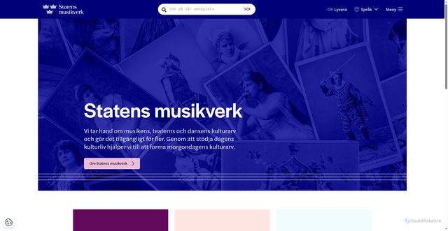 Security scan screenshot of https://www.musikverket.se