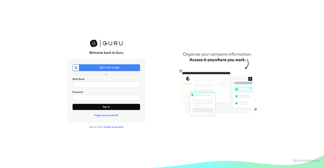 Security scan screenshot of https://app.getguru.com