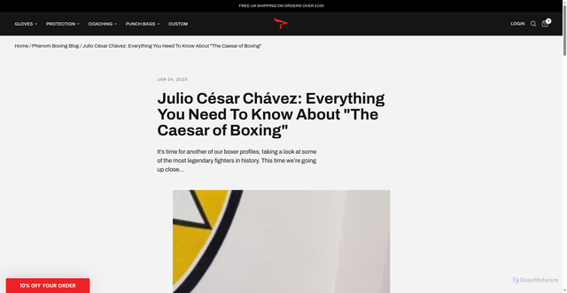 Security scan screenshot of https://phenomboxing.com/blogs/news/julio-cesar-chavez-things-you-need-to-know-about-the-caesar-of-boxing