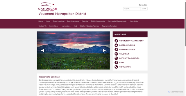 Security scan screenshot of https://www.vauxmontmd.gov/
