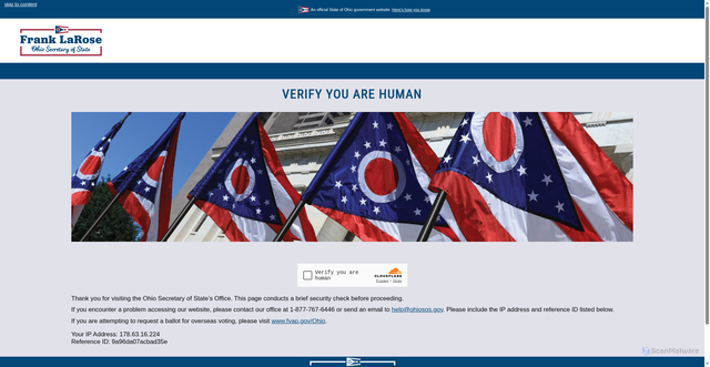 Security scan screenshot of https://www.ohiosos.gov/secretary-office/office-initiatives/safe-at-home/