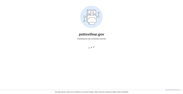 Security scan screenshot of https://pottsvillear.gov/