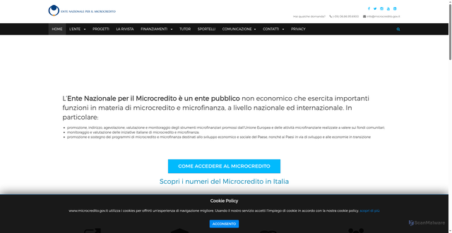 Security scan screenshot of https://www.microcredito.gov.it/