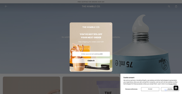 Security scan screenshot of https://www.thehumble.co/
