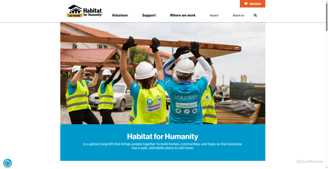 Security scan screenshot of https://habitat.org