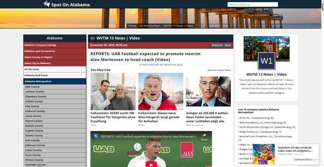 Security scan screenshot of https://spotonalabama.com/al-metropolitan/1334916/reports-uab-football-expected-to-promote.html