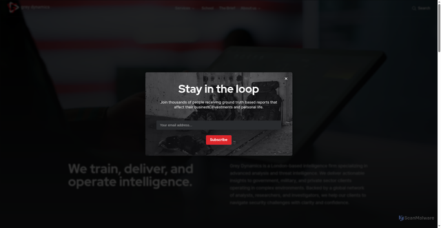 Security scan screenshot of https://greydynamics.com/