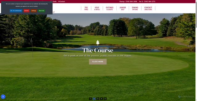 Security scan screenshot of https://www.saratogaspagolf.com/