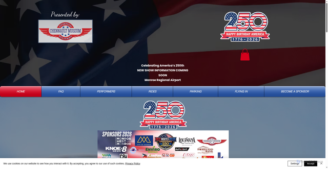 Security scan screenshot of https://www.redwhiteandblueairshow.com/