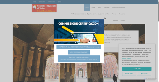 Security scan screenshot of https://www.cdltorino.it