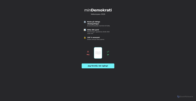 Security scan screenshot of https://mindemokrati.se