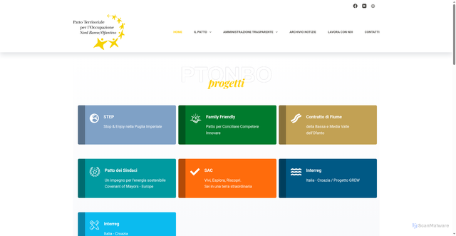 Security scan screenshot of https://www.pattonordbareseofantino.it