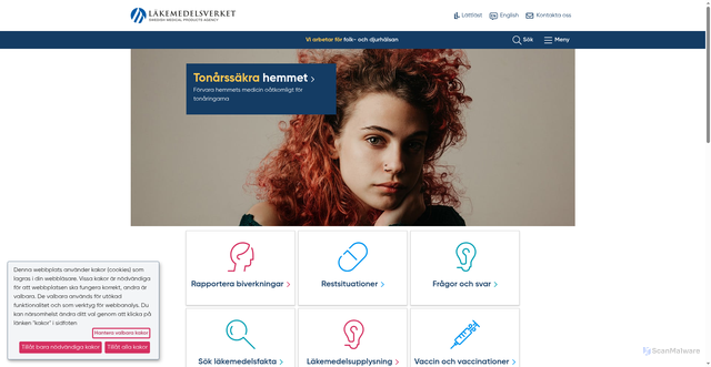 Security scan screenshot of https://www.lakemedelsverket.se/