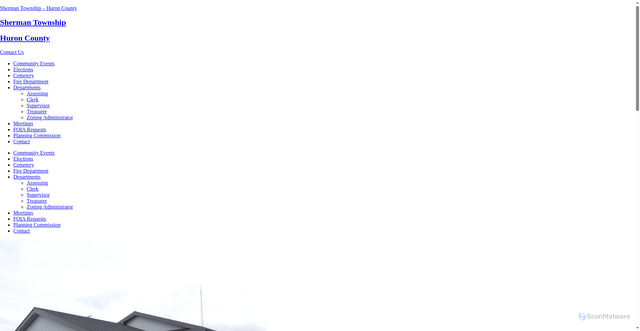 Security scan screenshot of https://shermantwphuronmi.gov/