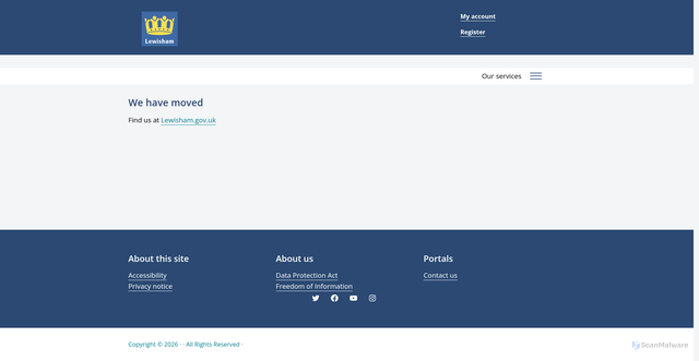 Security scan screenshot of http://www.lewishamhomes.org.uk