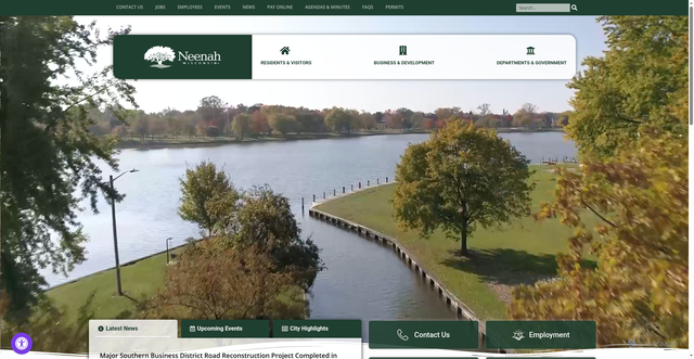 Security scan screenshot of https://www.ci.neenah.wi.us/