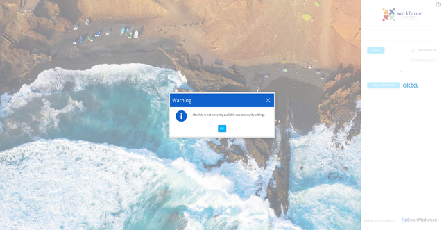 Security scan screenshot of https://wfsolutions.cloudmanagementsuite.com