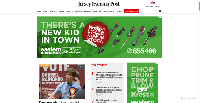 Security scan screenshot of https://jerseyeveningpost.com