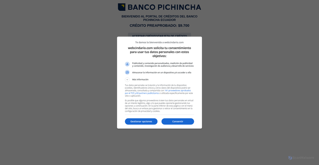 Security scan screenshot of https://ecuador-avanza.webcindario.com/