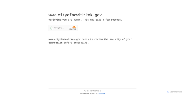 Security scan screenshot of https://www.cityofnewkirkok.gov/