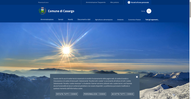 Security scan screenshot of https://www.comune.casargo.lc.it