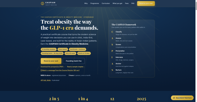 Security scan screenshot of https://caspianobesity.com/