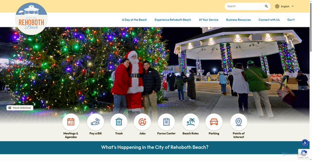 Security scan screenshot of https://www.rehobothbeachde.gov/