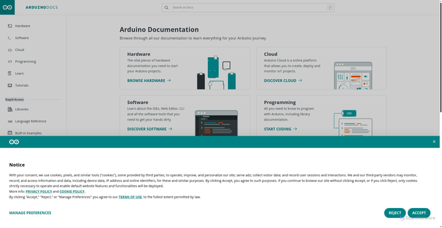 Security scan screenshot of https://docs.arduino.cc