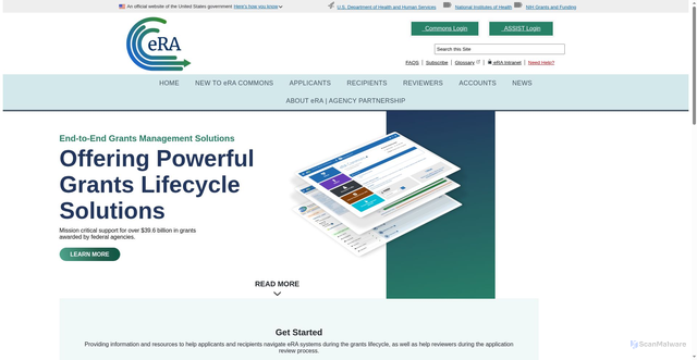 Security scan screenshot of https://www.era.nih.gov