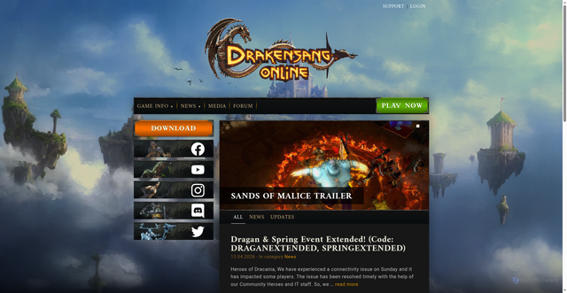 Security scan screenshot of https://drakensang.com