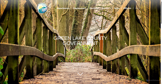 Security scan screenshot of https://www.greenlakecountywi.gov/