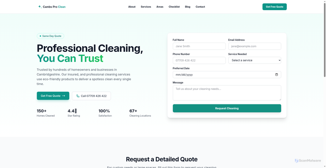 Security scan screenshot of https://my-website-personal.pages.dev/quote