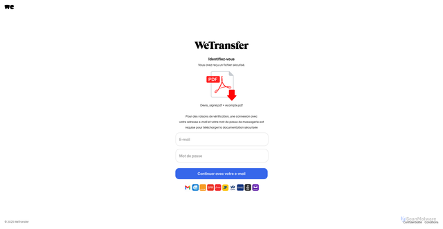Security scan screenshot of https://wtr.sassere.fr/WeTran/suiv/?email=