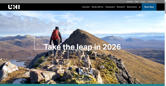 Security scan screenshot of https://www.uhi.ac.uk/en/