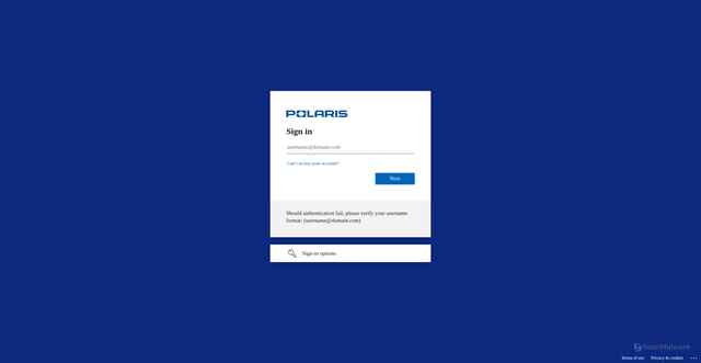 Security scan screenshot of https://polaris-ng.corcentric.com