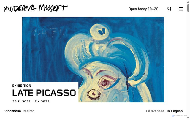 Security scan screenshot of https://www.modernamuseet.se/
