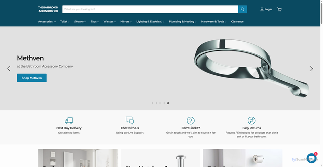 Security scan screenshot of https://thebathroomaccessorycompany.com