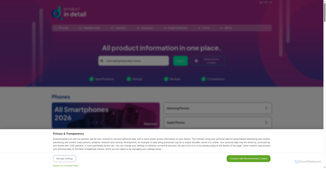 Security scan screenshot of https://www.productindetail.com