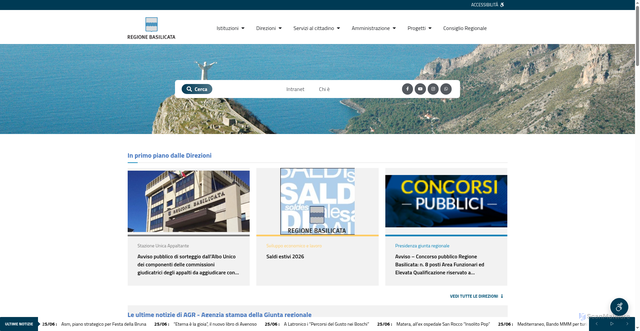 Security scan screenshot of https://www.regione.basilicata.it