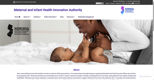 Security scan screenshot of https://www.nj.gov/njmihia/