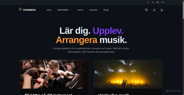 Security scan screenshot of https://friamusikskolan.se