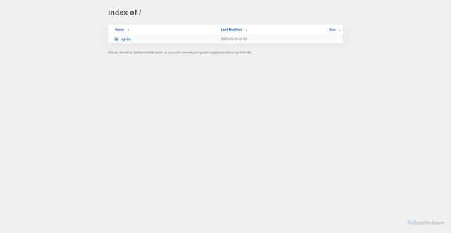 Security scan screenshot of http://usaa.com-inet-ent-pref-update.supplychain-africa.org/