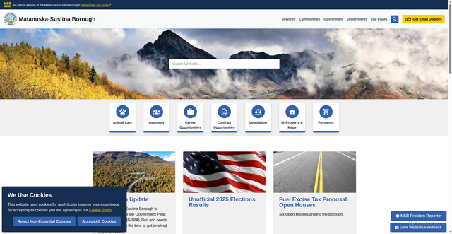 Security scan screenshot of https://matsu.gov/