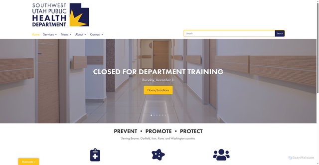 Security scan screenshot of https://swuhealth.gov/