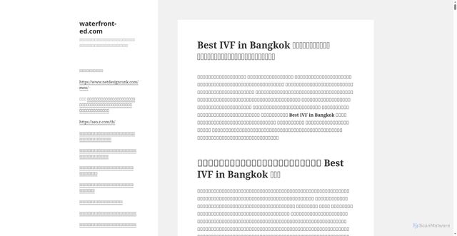 Security scan screenshot of http://www.waterfront-ed.com/