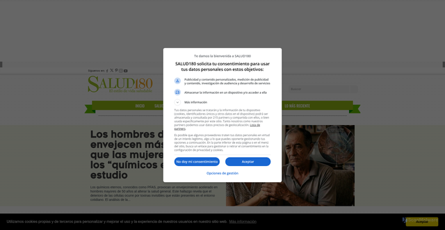 Security scan screenshot of https://salud180.com
