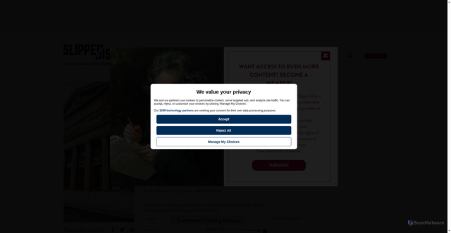 Security scan screenshot of https://slippedisc.com/2026/07/boston-globe-repeats-chad-smith-counterfactual/
