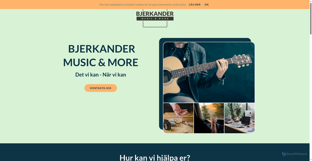 Security scan screenshot of https://bjerkander.nu